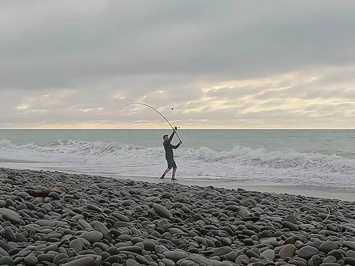 First cast in rough conditions