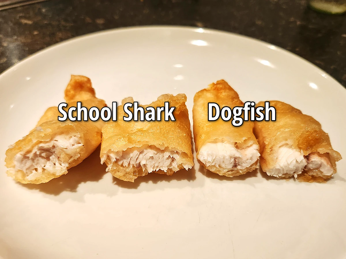 Deep fried school shark and dogfish
