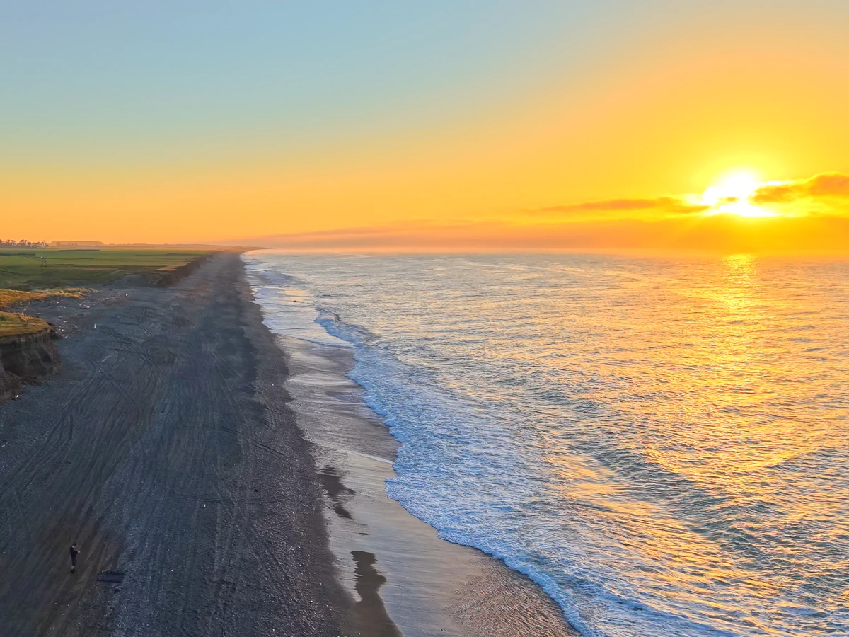 Just after sunrise