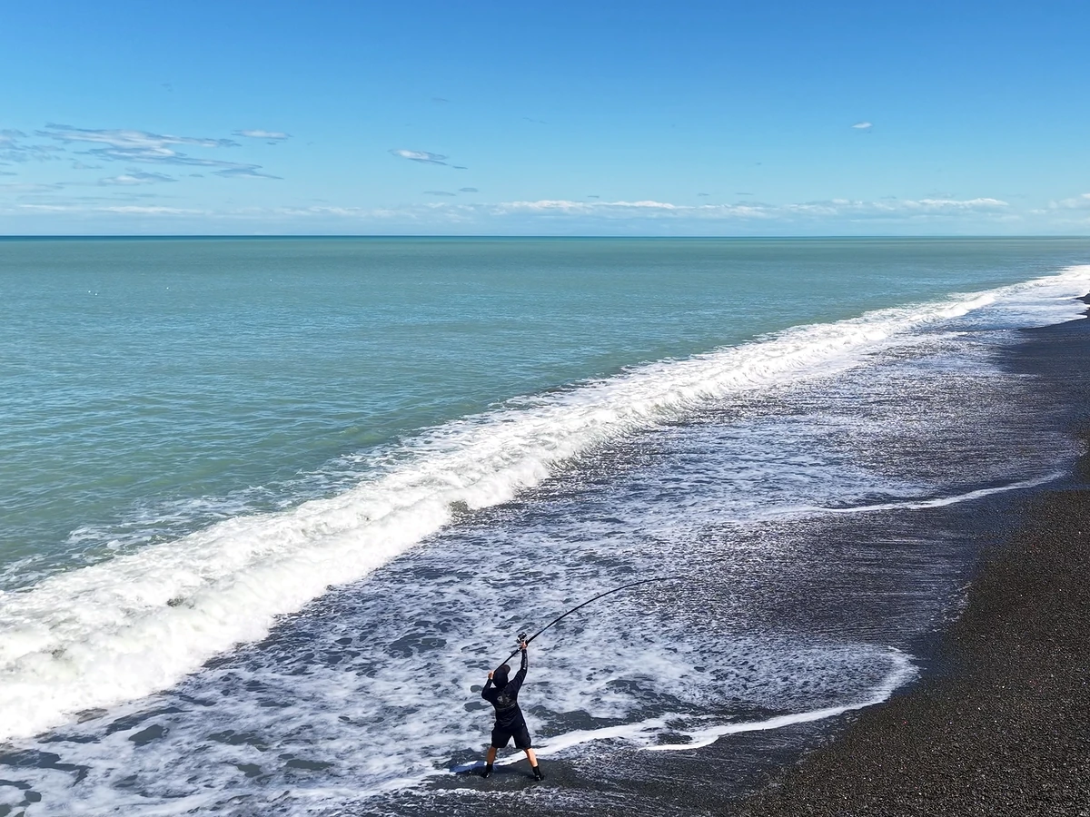 Drone casting shot