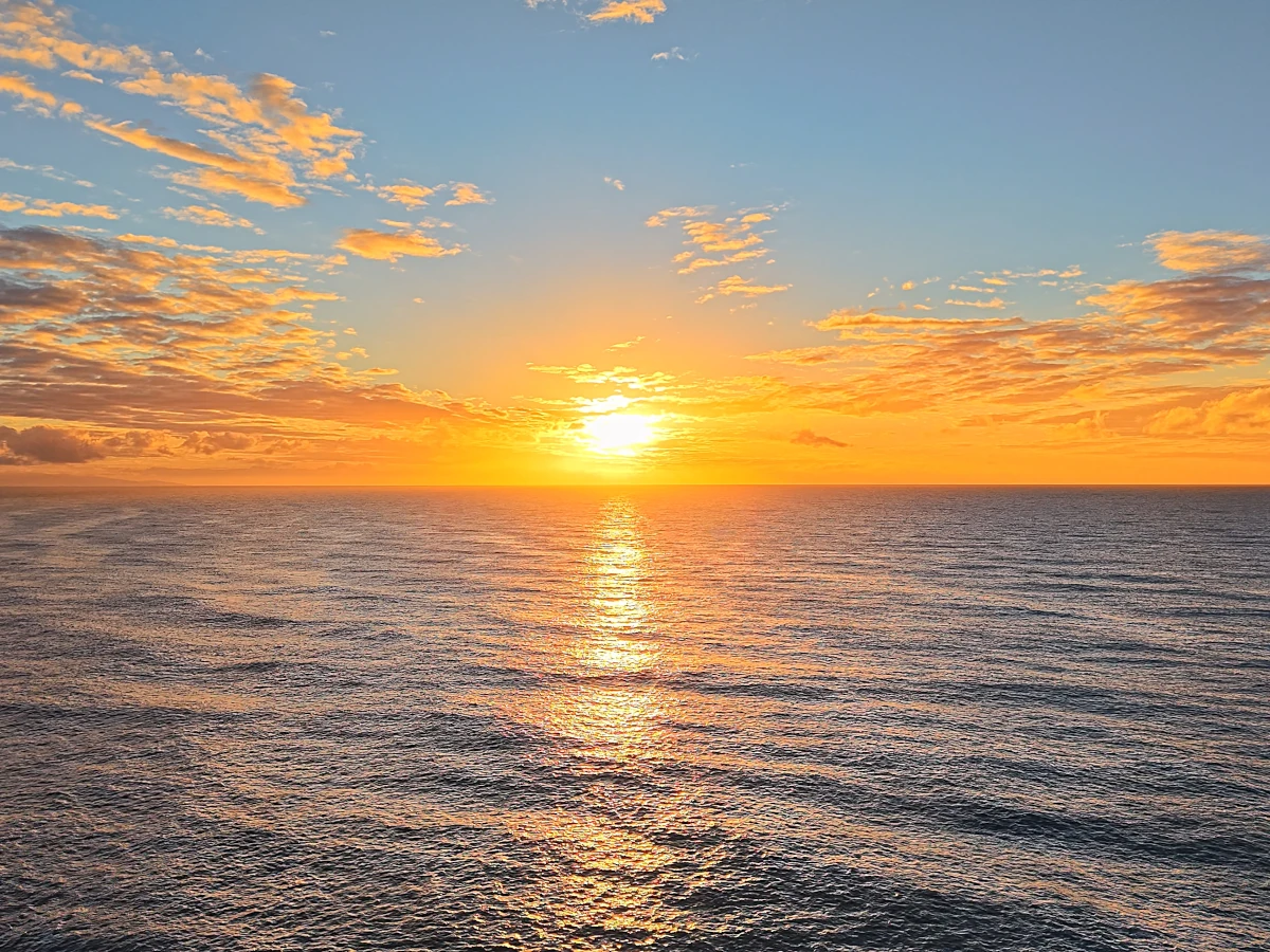 Sunrise over the ocean